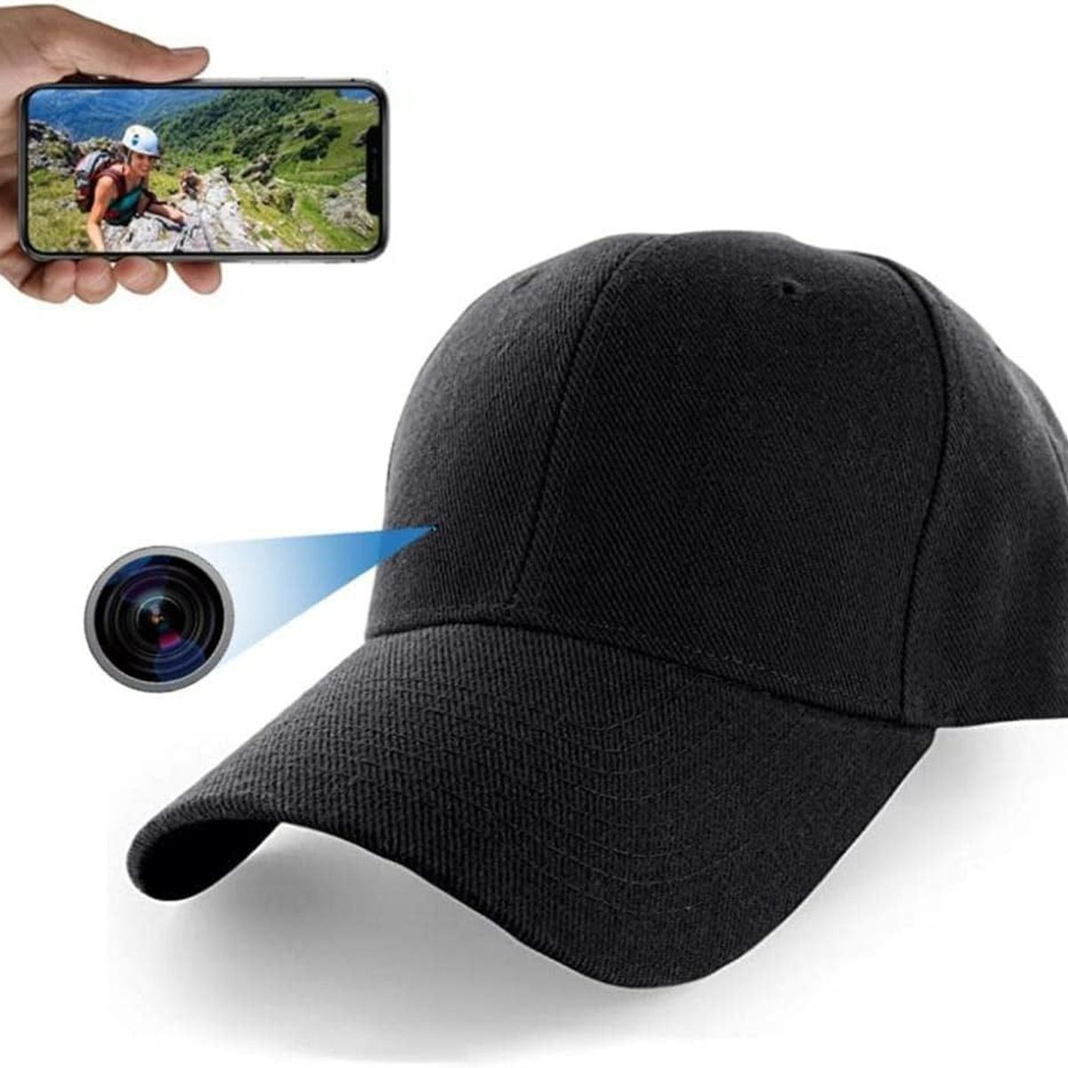MN ELECTRONICS - Gorra Espía Wifi Cámara Oculta Full HD 1080P SW012