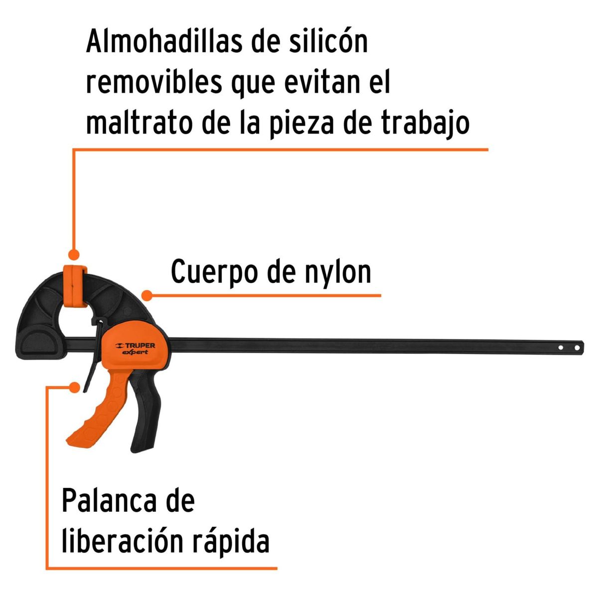 TRUPER - Prensa sargento de ajuste rápido 36 pulgadas 4 unidades Truper Expert