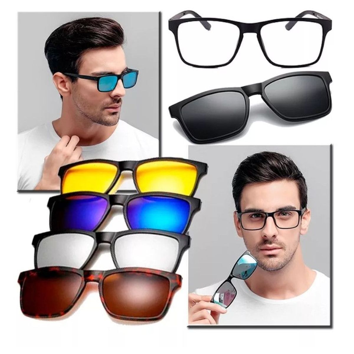 IMPORTADO MC - Lentes 5 en 1 Urbanos Moda Hombre: Transforma tu Estilo