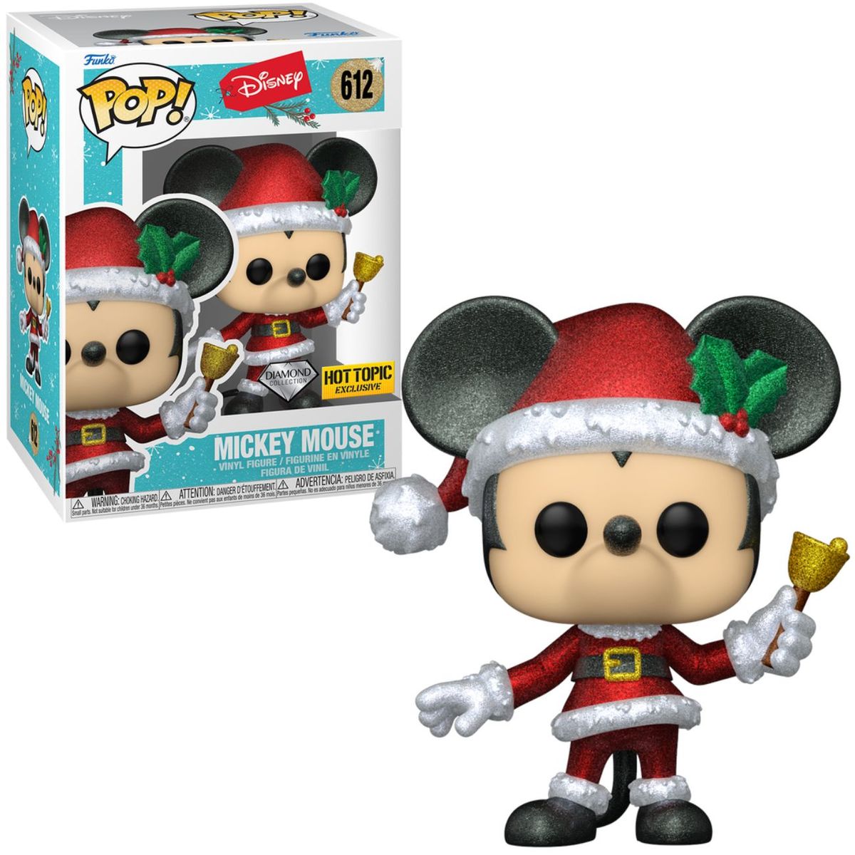 FUNKO - Funko pop Mickey Mouse Santa - Diamond 612 Hot Topic