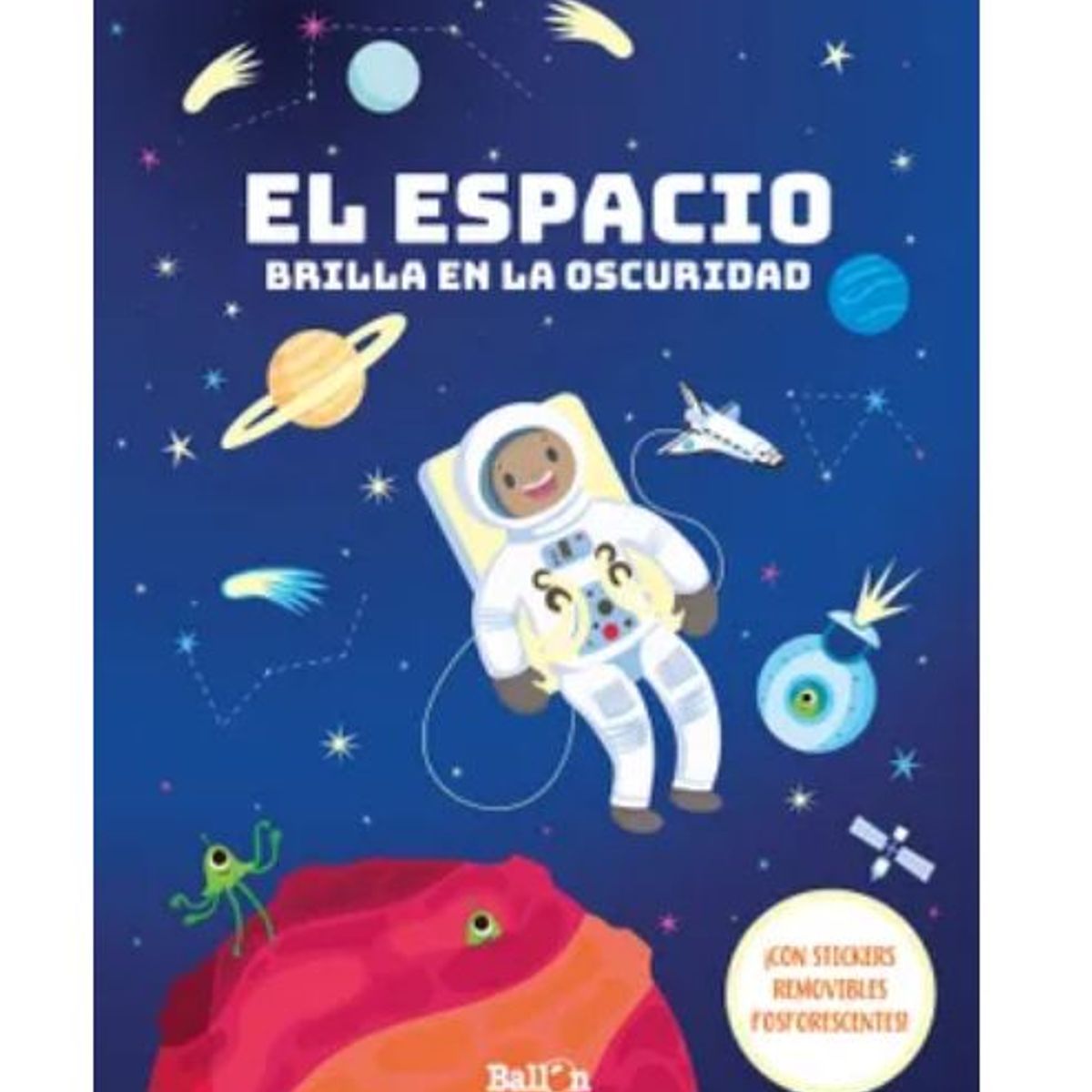 GENERICO - Libro Infantil El Espacio - Brilla en la Oscuridad