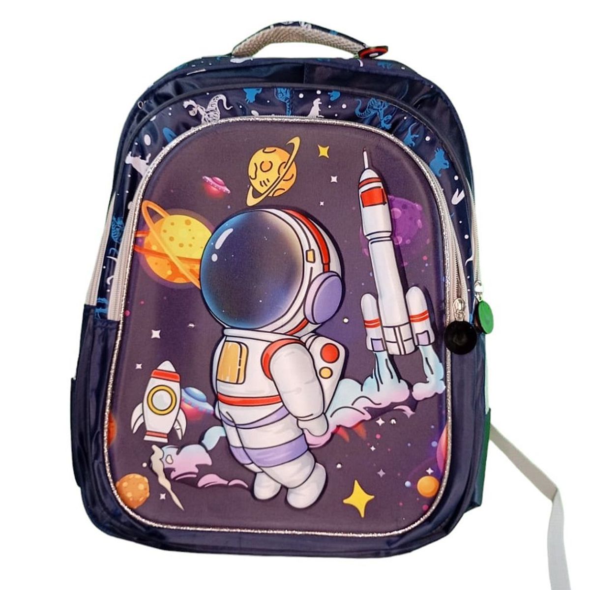 GENERICO - Mochila escolar con luces 3D para niños tortuga carro Dino