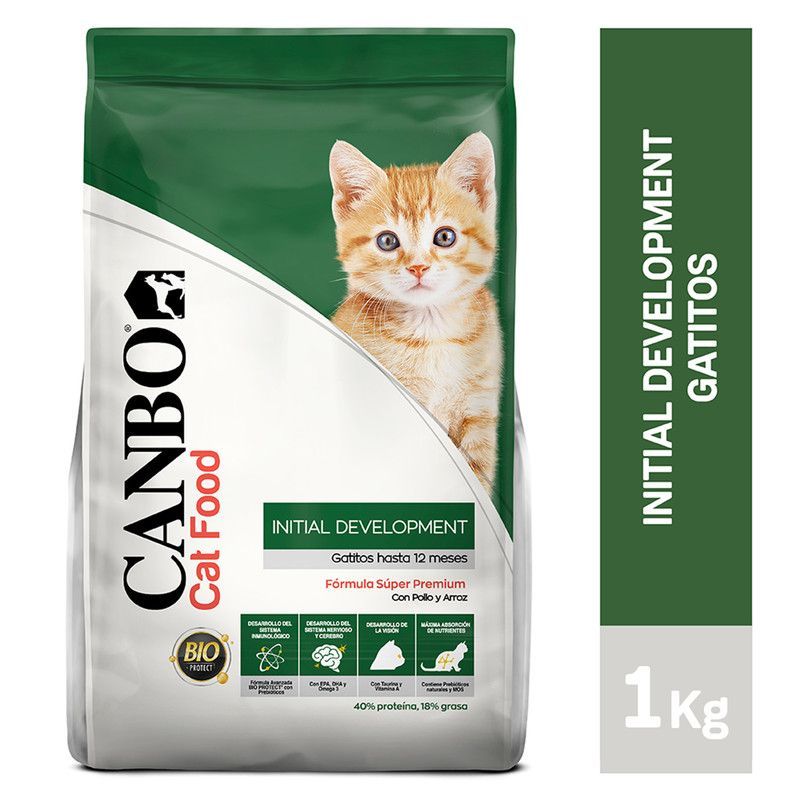 CANBO - CANBO GATITOS DESARROLLO INICIAL 1 KG - POLLO Y ARROZ