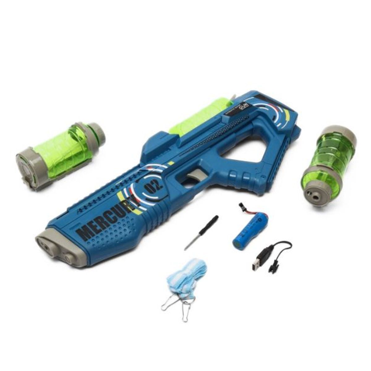 GENERICO - Pistola Lanza Agua Eléctrica Recargable Mercury-  Azul