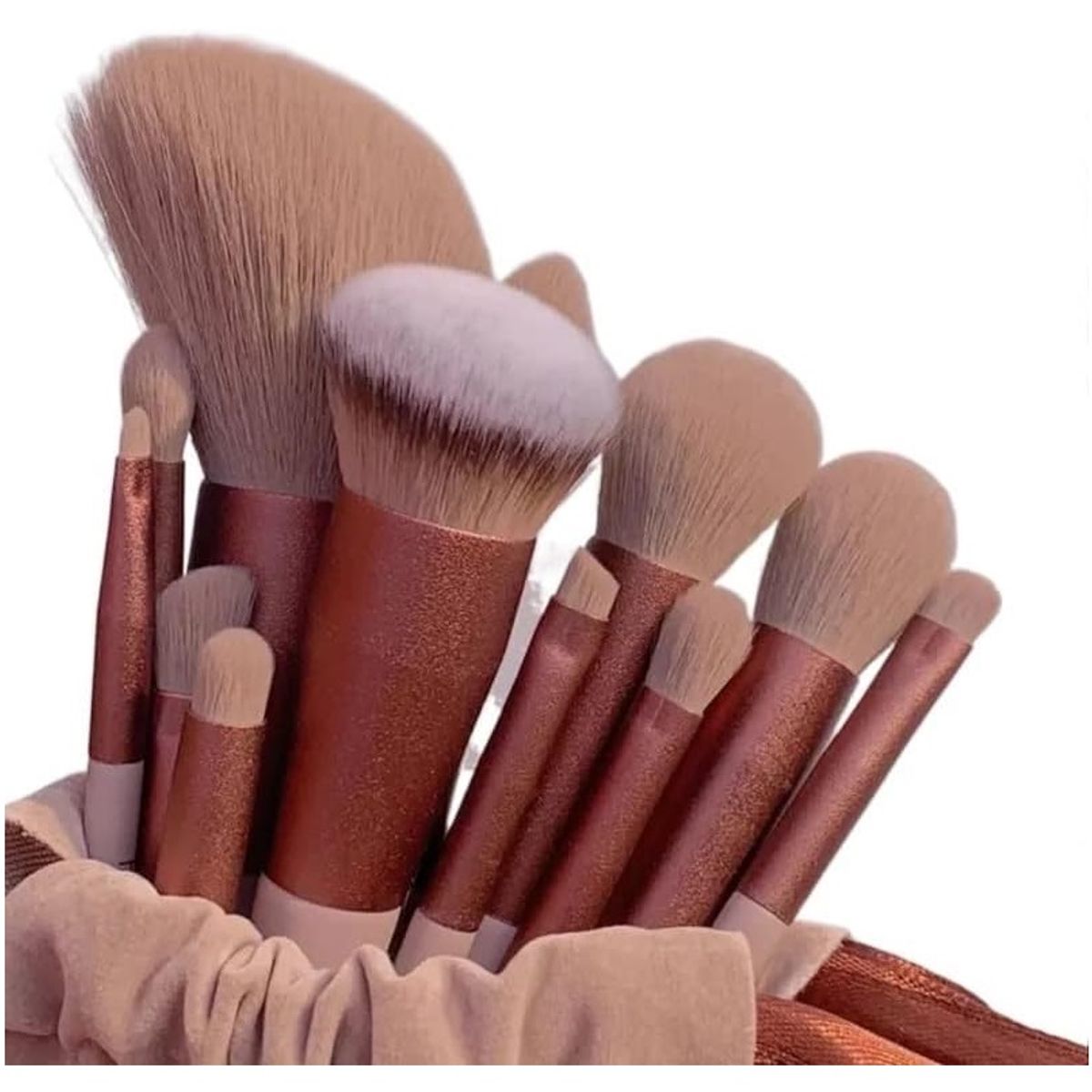 GENERICO - Set de 13 Brochas Profesionales de Maquillaje Estuche de Terciopelo