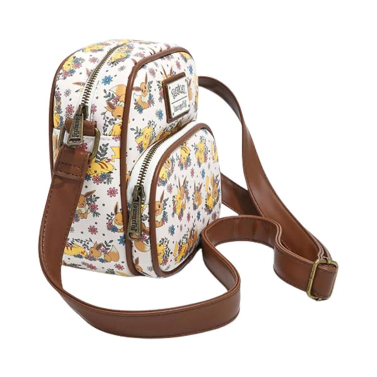 POKEMON - BOLSO CRUZADO FRORAL POKEMON PIKACHU EEVEE LOUNGEFLY