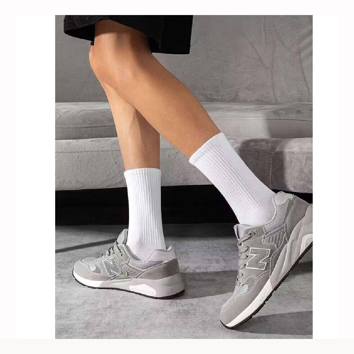 RYBIU IMPORT - Pack 2 Medias Rybiu Algodón Blanco Hombre