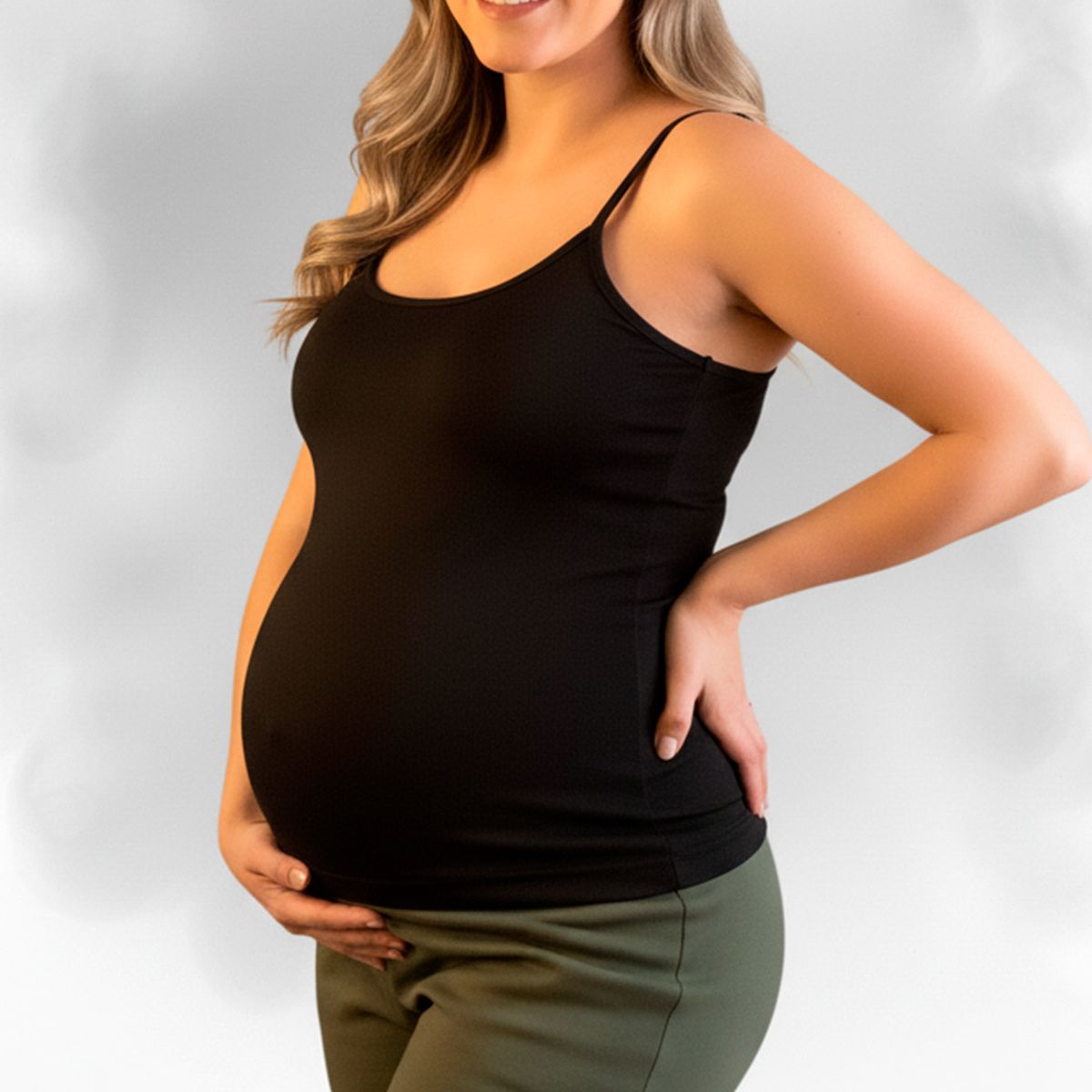 GENERICO - Polo Tiritas Broche Lactancia Top Incorporado Negro