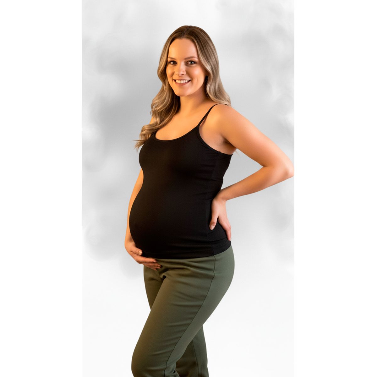 GENERICO - Polo Tiritas Broche Lactancia Top Incorporado Negro