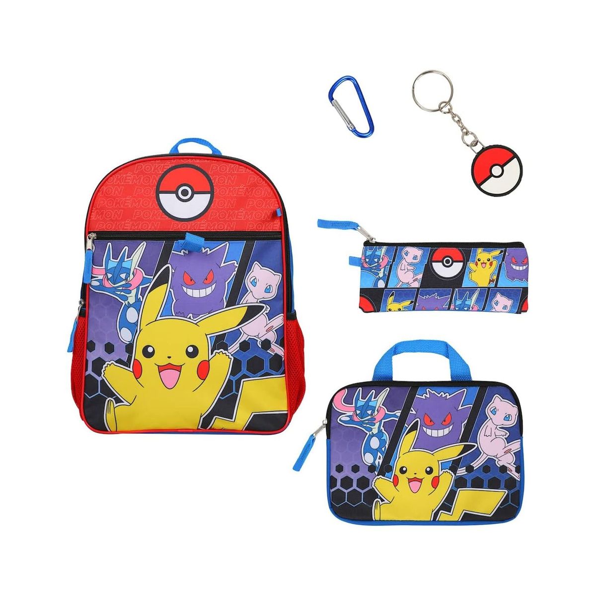 POKEMON - POKEMON MOCHILA PIKACHU GENGAR GRENINJA MEW