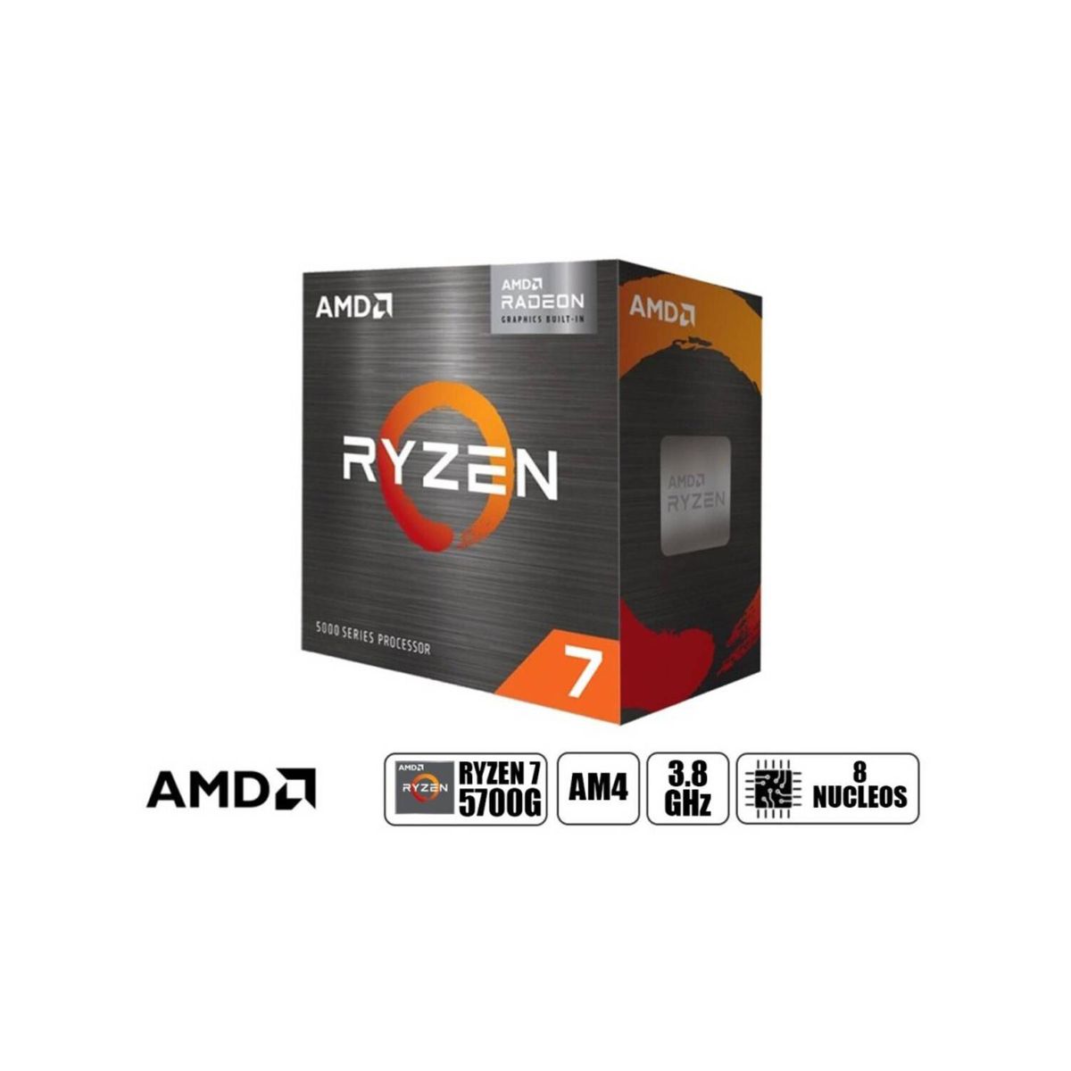 AMD - Procesador AMD Ryzen 7-5700G 3.8 GHZ 8 Núcleos
