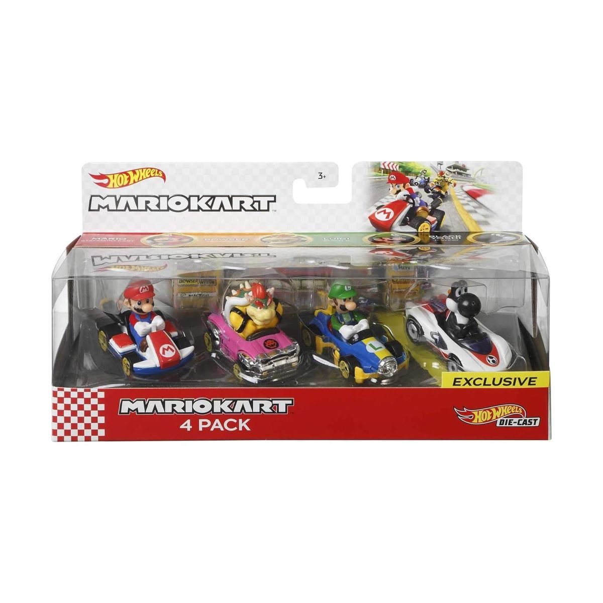 HOT WHEELS - HOT WHEELS MARIO KART PACK 4 VEHICULOS MODELO C