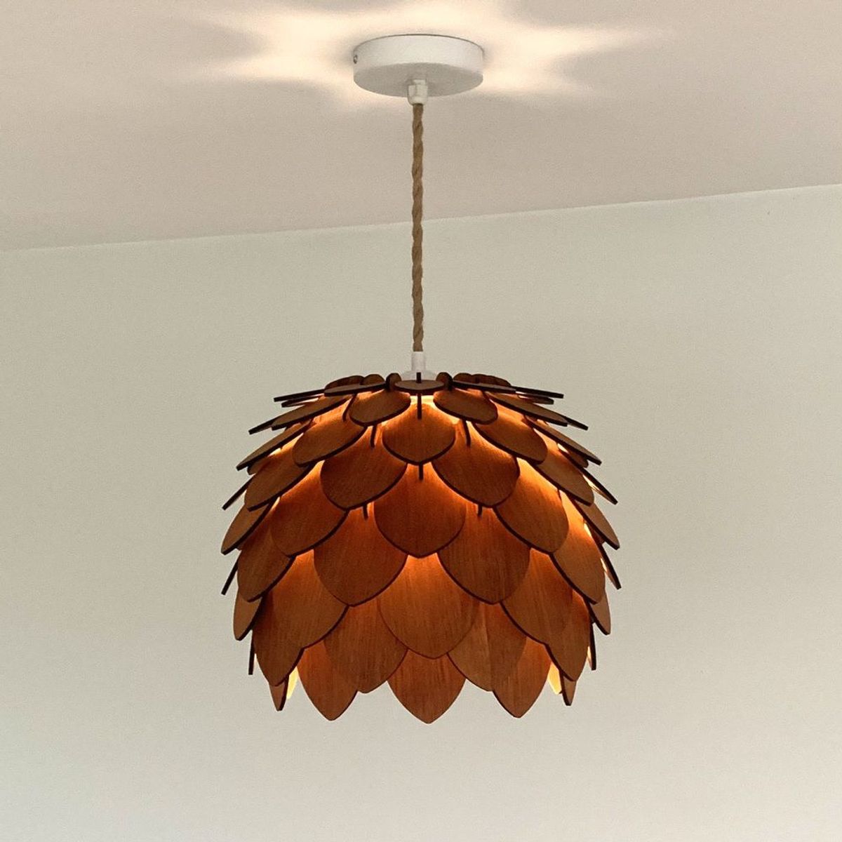 GENERICO - Lámpara Colgante Edw-Art Estudio Modelo Spore Cedro Luz Cálida