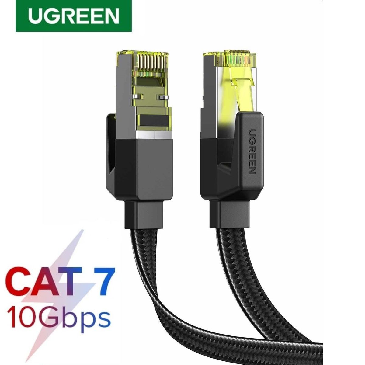 UGREEN - Cat7 Cable de Red Remallado Flat RJ45 UGREEN  “3” Metros