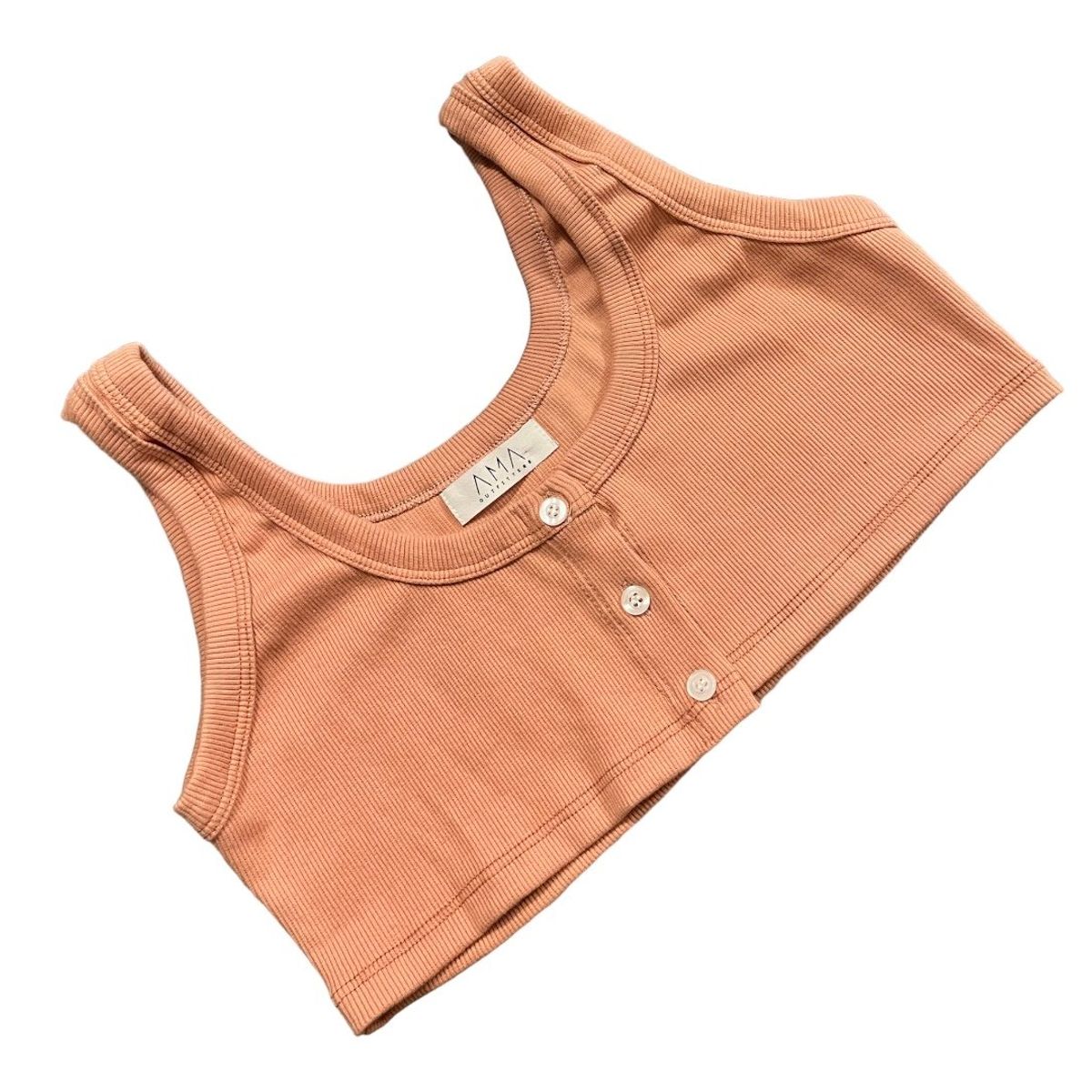 AMA OUTFITTERS - TOP CORTO BASIC RIBBED