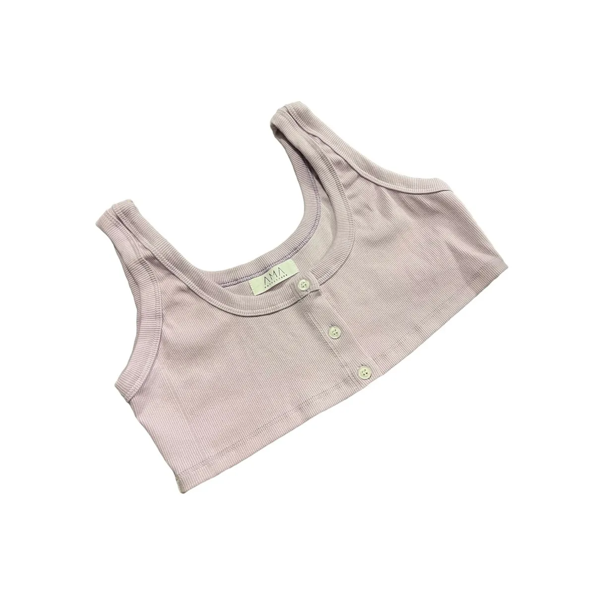 AMA OUTFITTERS - TOP CORTO BASIC RIBBED