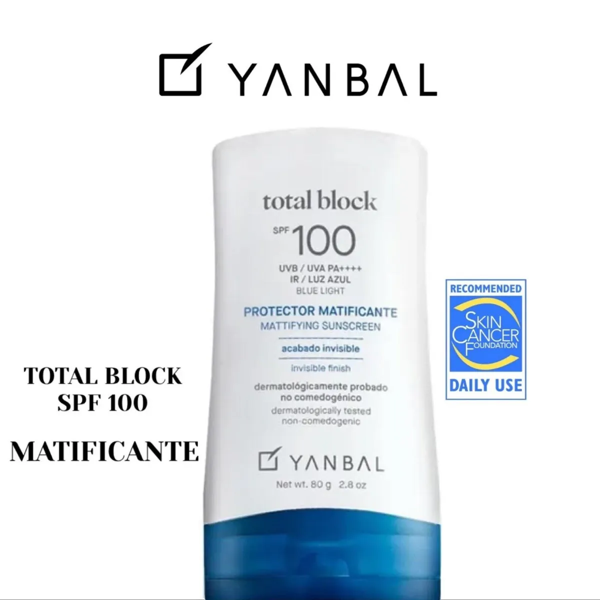 YANBAL - Protector Solar Matificante FPS 100 Total Block YANBAL