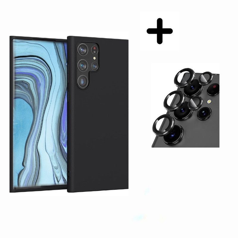 CASE - Case Silicona Para Samsung S24 Ultra Con Mica de Camara - Negro