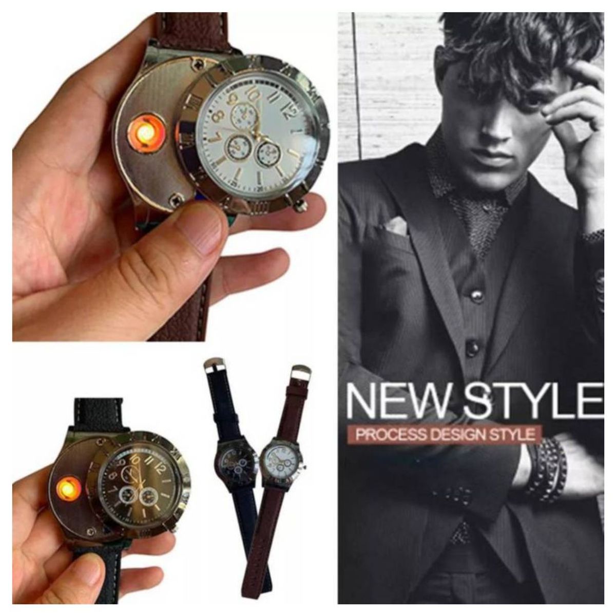 GENERICO - Reloj encendedor electrónico recargable