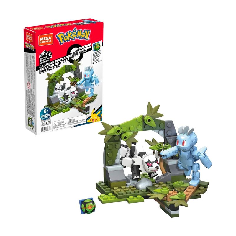 MEGA CONSTRUX - Mega Construx Pokemon Machop vs Galarian Zigzagoon