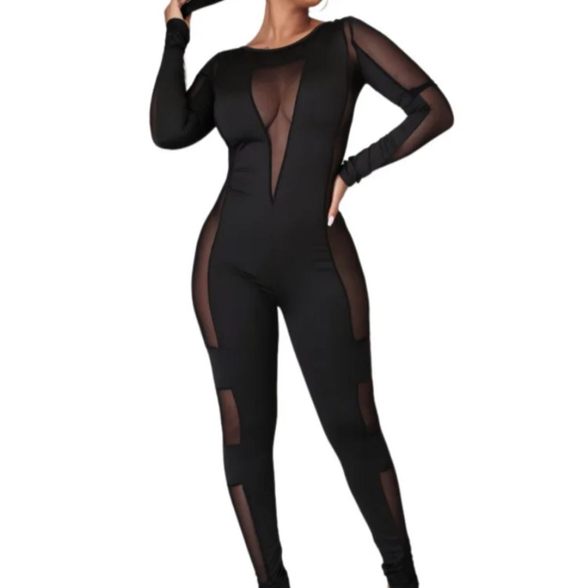 GENERICO - LENCERIA EXCLUSIVA Enterizo con Malla y Detalle en las Piernas