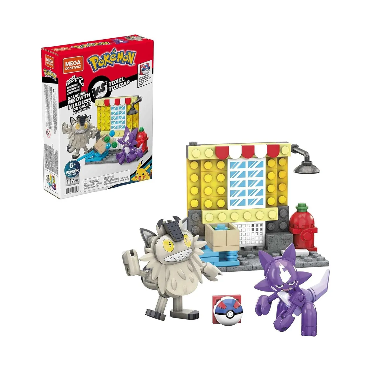 POKEMON - Mega Pokémon Toy Collectible Toxel vs Galarian Meowth