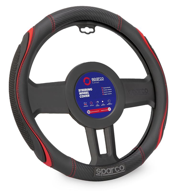 SPARCO - Forro Funda De Timon Fibra Carbono Sparco Elegante SPS138RD