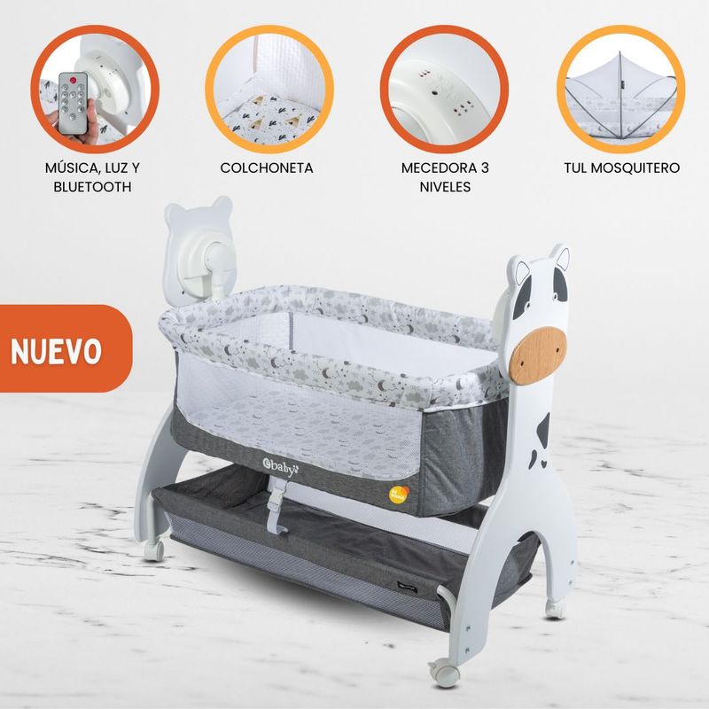 GENERICO - Cuna Colecho para Bebe «AURA» Gray