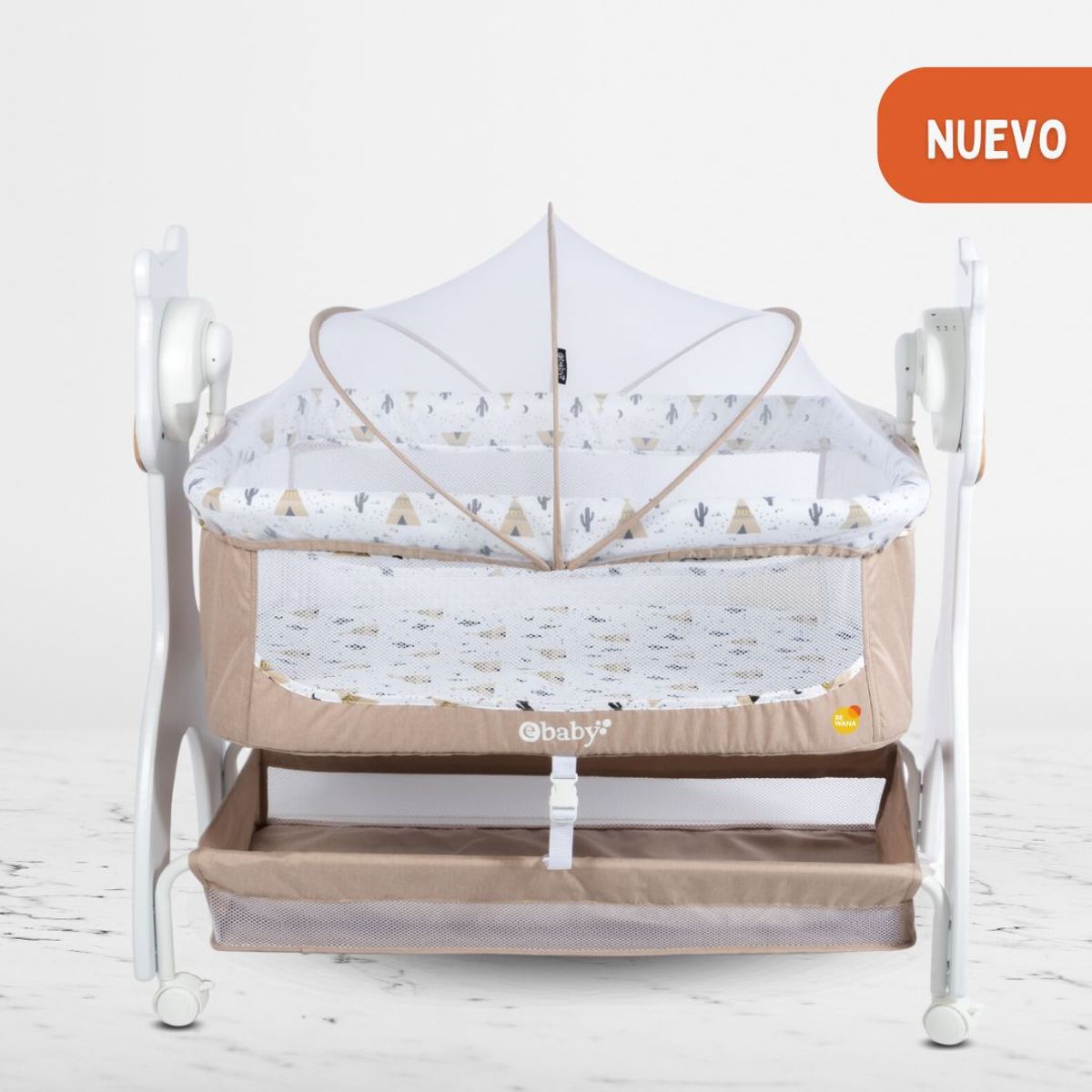 EBABY - Cuna Colecho para Bebe EBABY «AURA» Beige