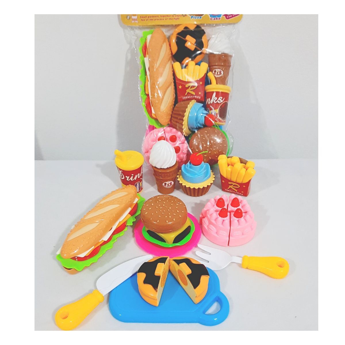 GENERICO - JUGUETE DE ALIMENTOS SET DE CHATARRA PARA NIÑOS DIDACTICO