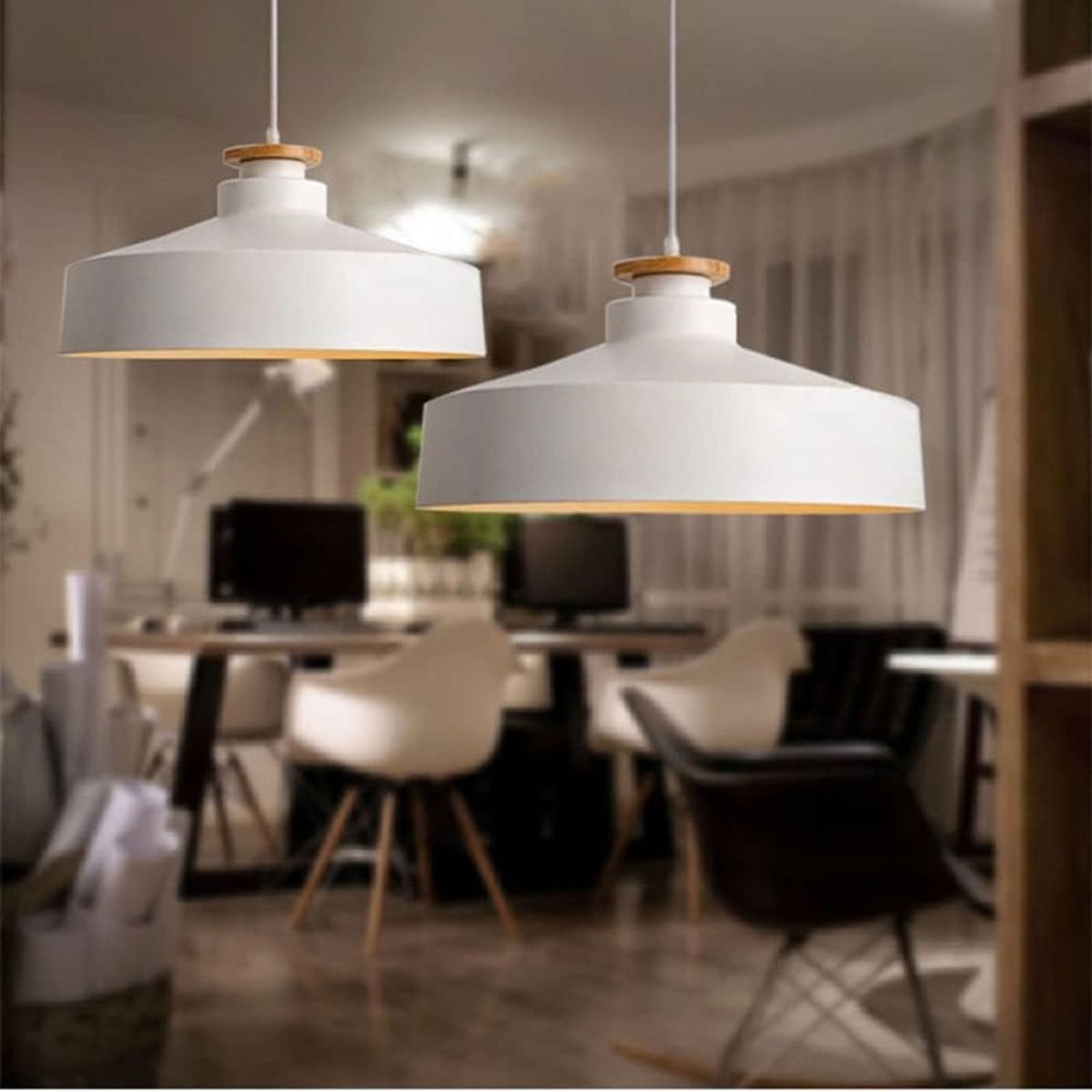 GENERICO - Lámpara colgante estilo nordico blanco e27