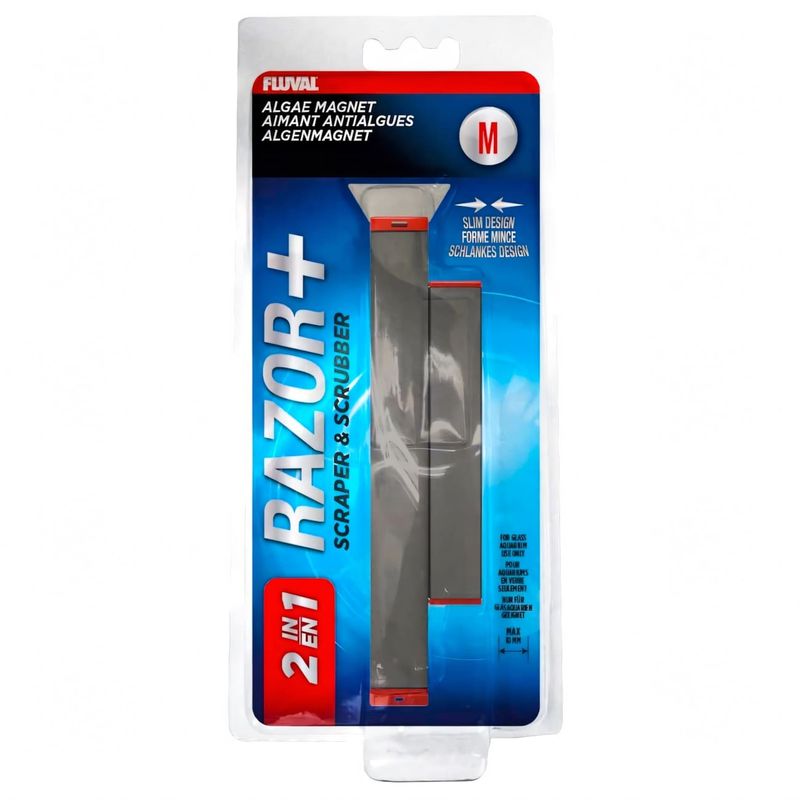 GENERICO - Limpiador magnético "Fluval Razor+" - cristal hasta 10 mm