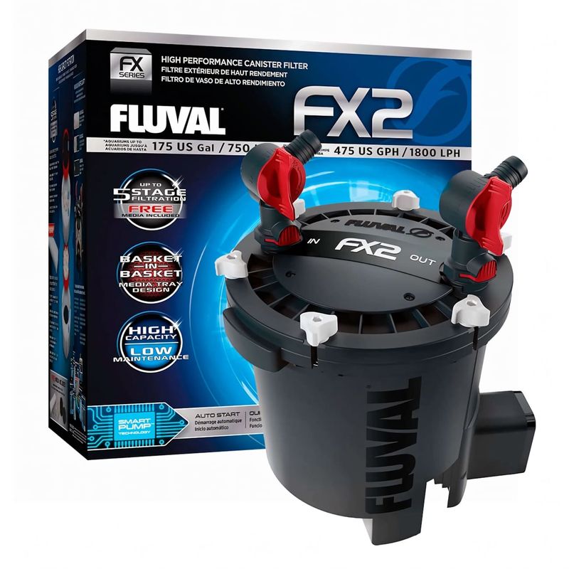 GENERICO - Filtro canister Fluval FX2, 1,800 lph,  hasta 750 lt. Hagen