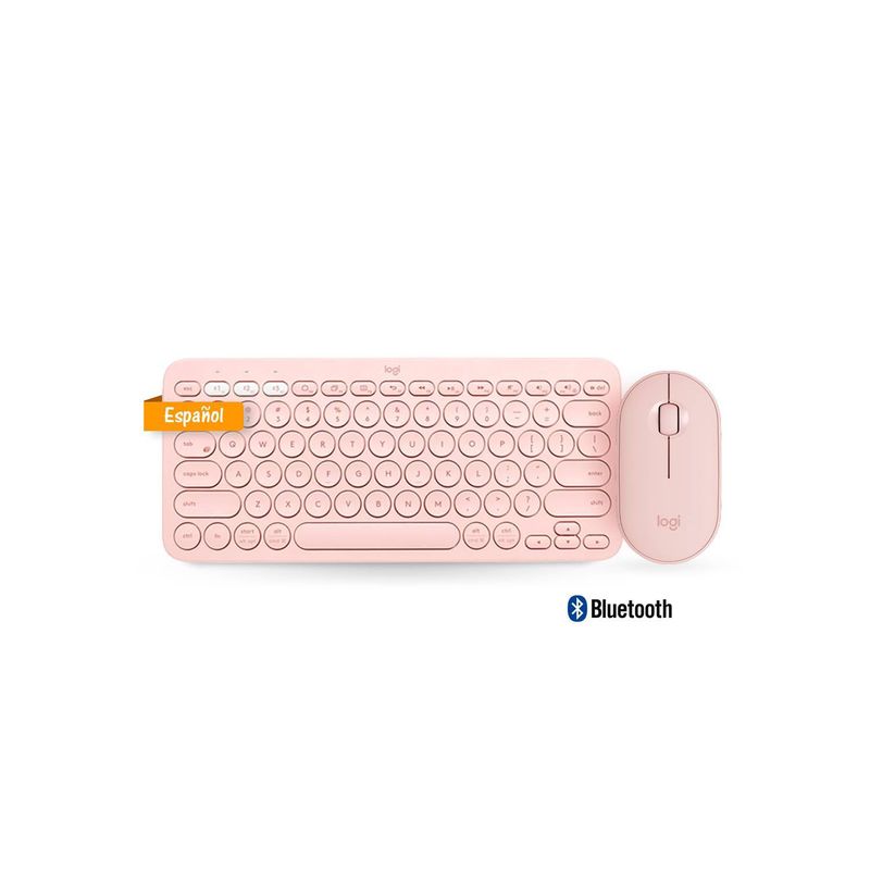 GENERICO - Combo Teclado k380 Mouse m350 Logitech bluetooth silencioso - rosado