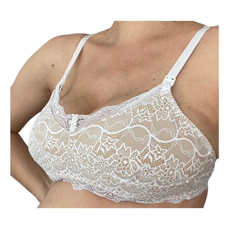 GENERICO - Sosten Maternal Julietta Con Encaje Exterior Broche Lactancia BCxy