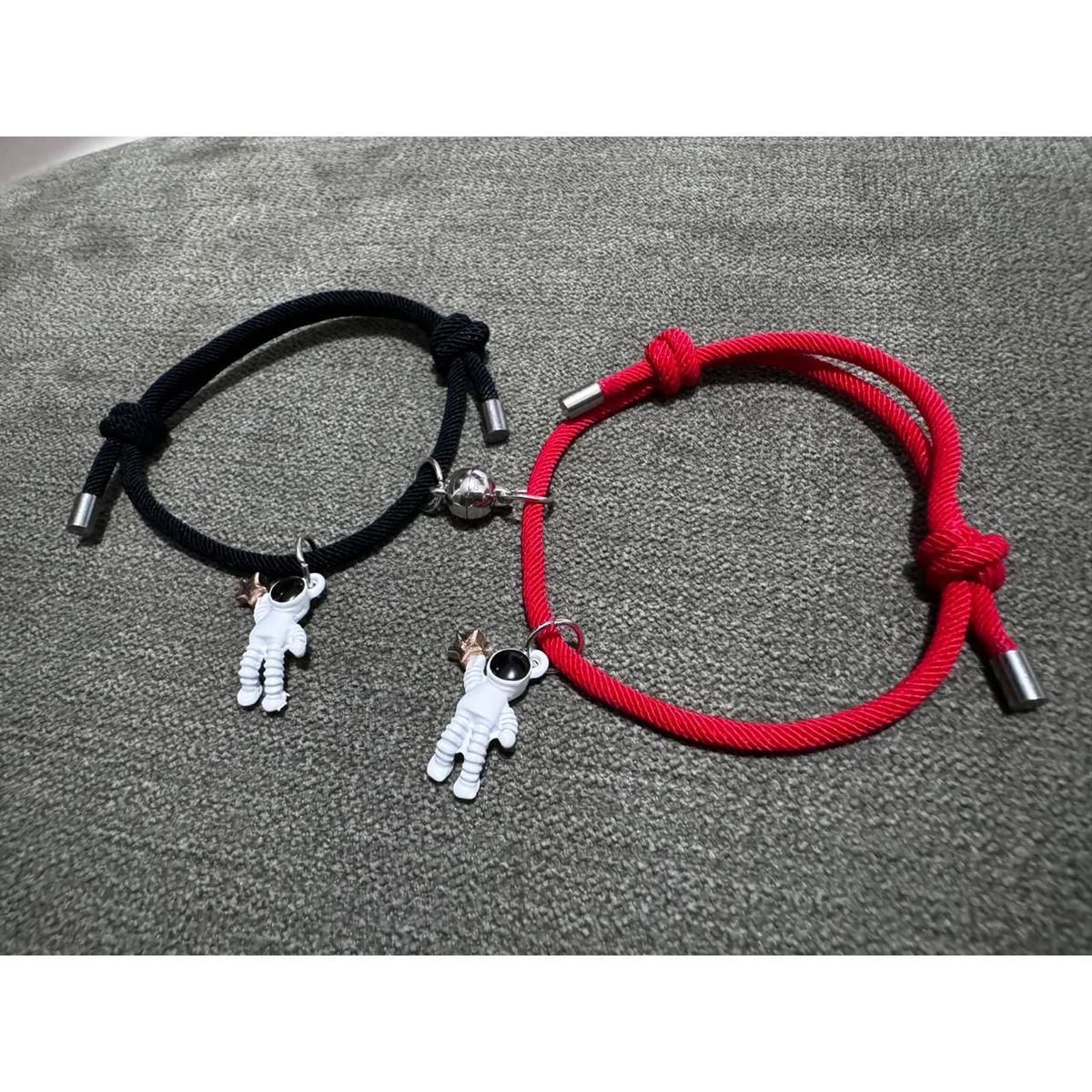 GENERICO - Pulsera brazalete tobillera para parejas astronauta estrella imantado