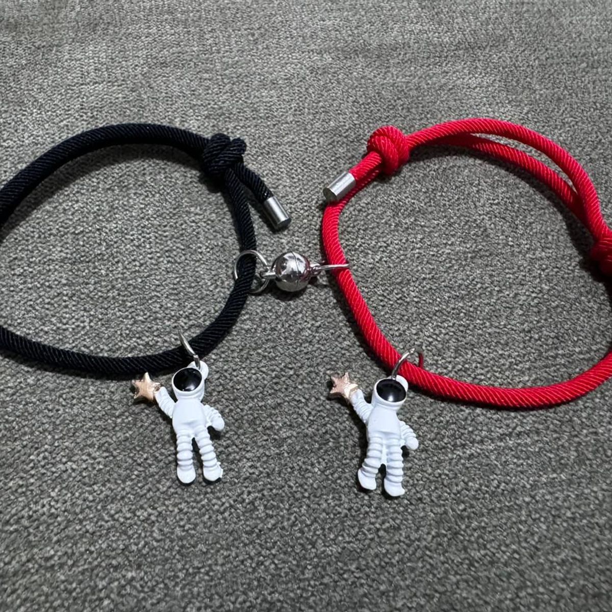GENERICO - Pulsera brazalete tobillera para parejas astronauta estrella imantado