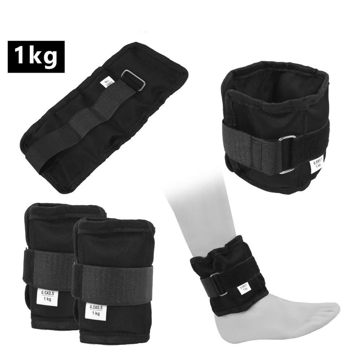 CC GROUP - Par de Pesas Ajustables al Tobillo 1 kg