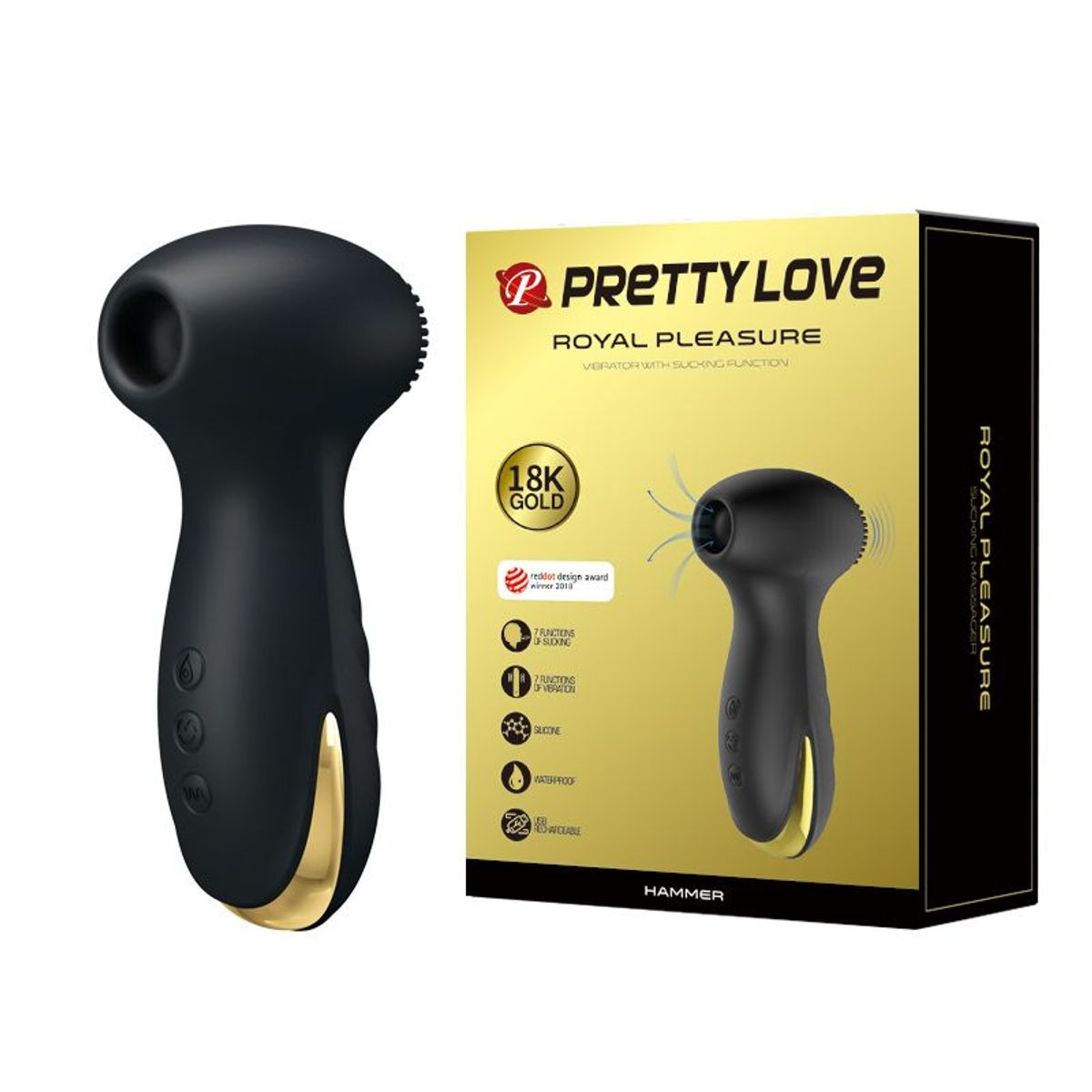 PRETTY LOVE - SUCCIONADOR Y VIBRADOR DE CLITORIS  HAMMER