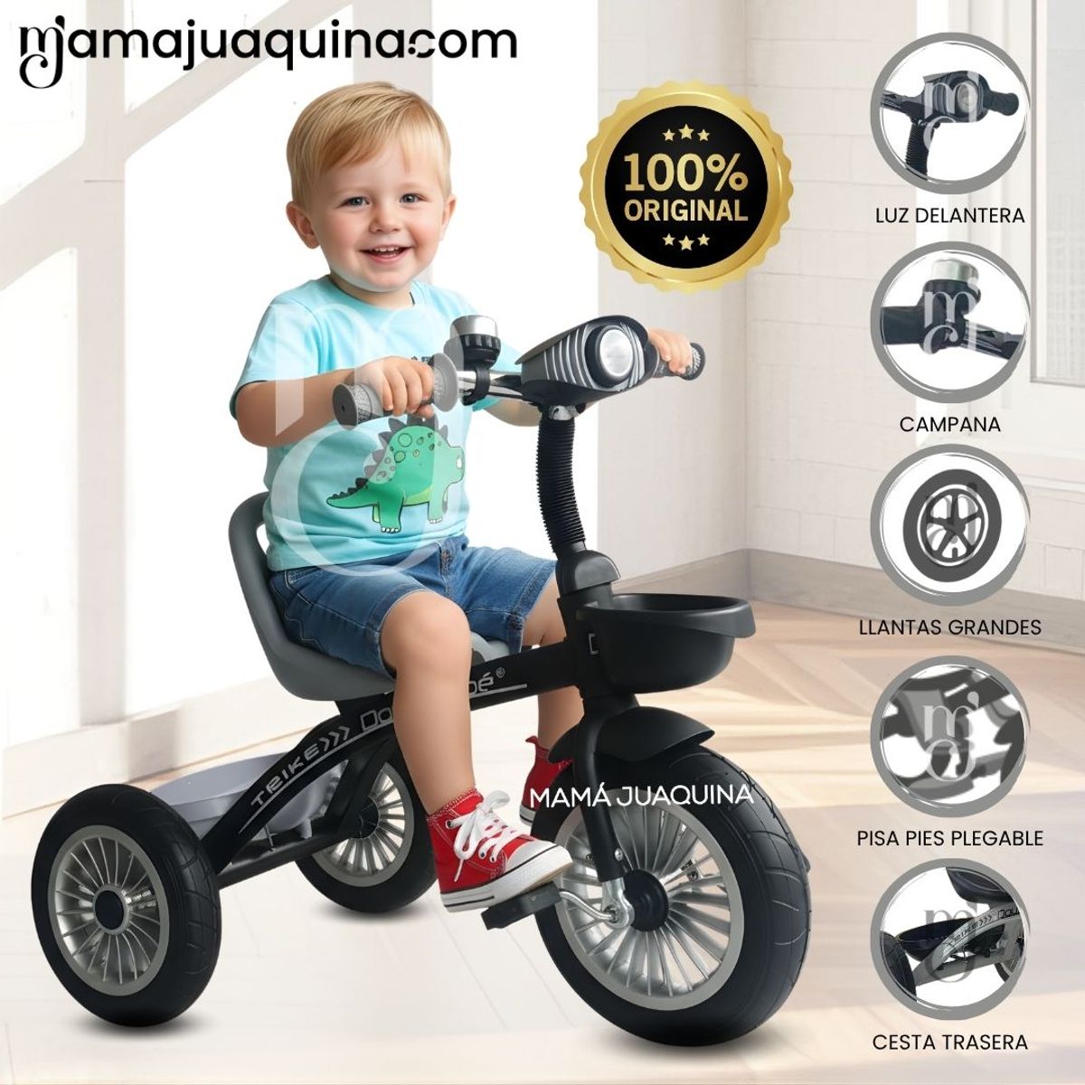 DOUX BEBE - Triciclo Chavito Musical «TRIKE» Gray