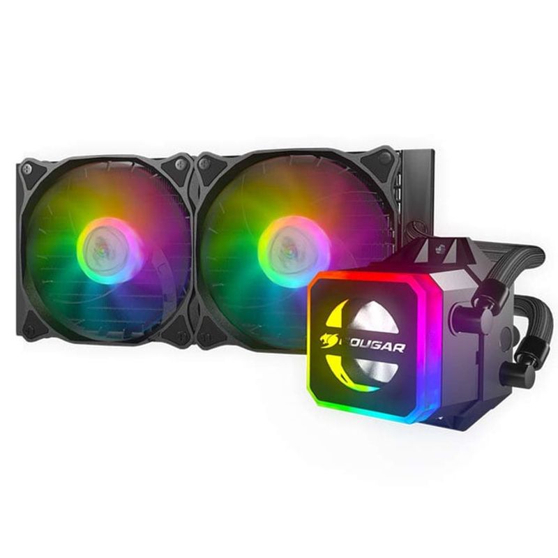 COUGAR GAMING - Enfriador líquida para CPU Cougar Liquid HELOR 240 RGB Negro
