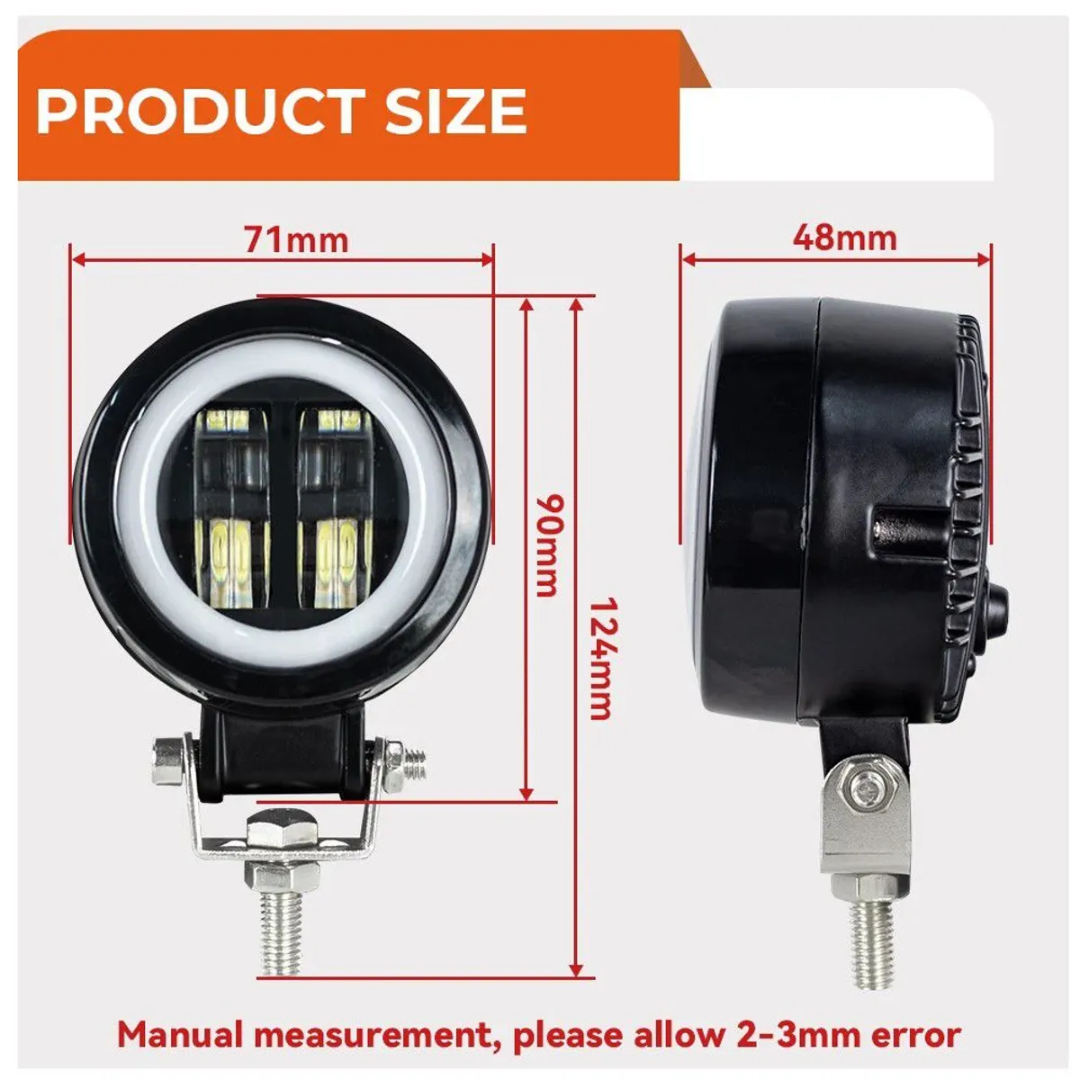 JET - Faro Led Superpotente Ojo Ãngel 7cm 20w Lupa 6d Aro Blanco