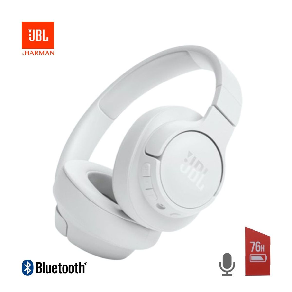 JBL - Audifonos Jbl Tune 720 Bluetooth On-ear Pure Bass Sound 76Hrs Blanco