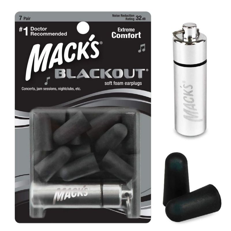 GENERICO - Tapón De Oído Antiruido Músicos Conciertos Dormir Viajar NEGRO14ud - MACKS