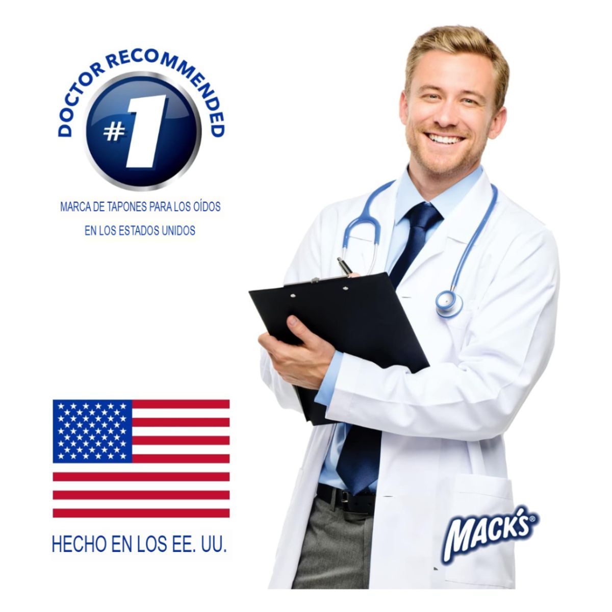 GENERICO - Tapón de Oídos para Canal Auditivo Pequeño Dormir Estudiar Viajar Reducción 29dB - SLIM FIT MACKS