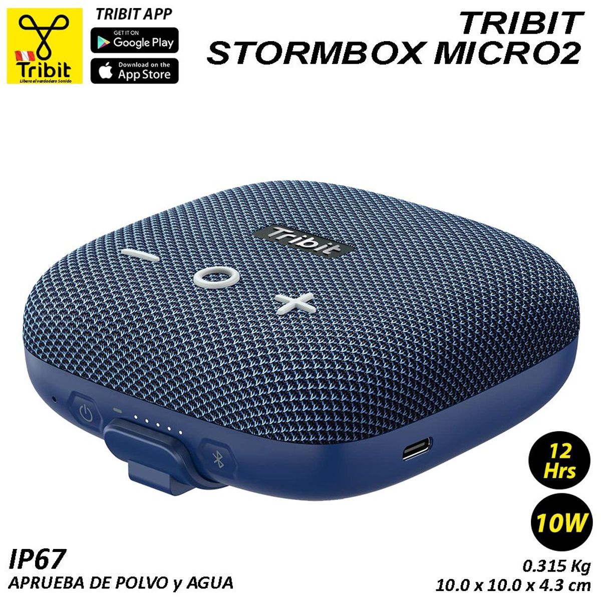 TRIBIT - Tribit StormBox Micro2  - Altavoz Bluetooth Azul