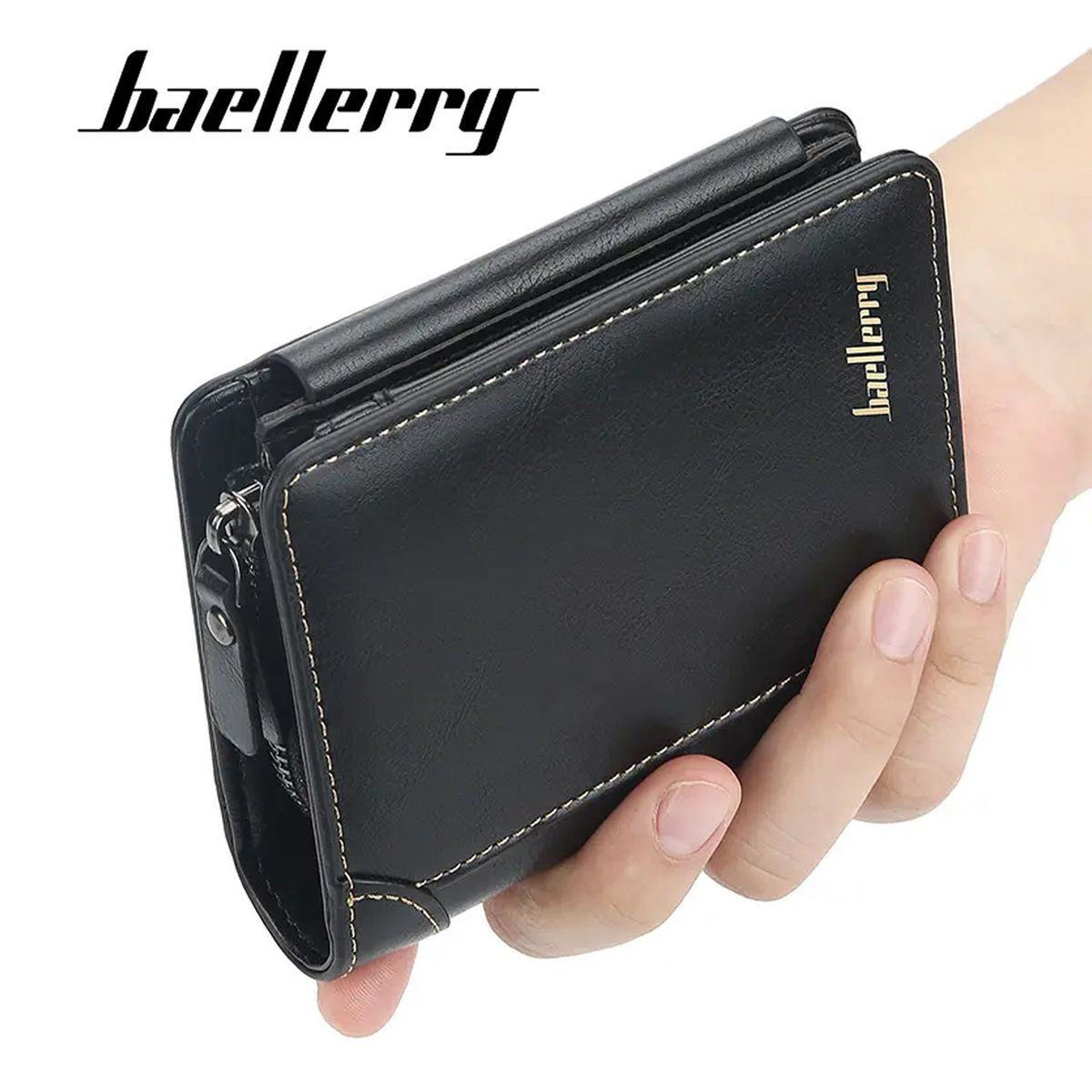 BAELLERRY - BILLETERA HOMBRE CUERO MONEDERO TARJETERO BAELLERRY - M004