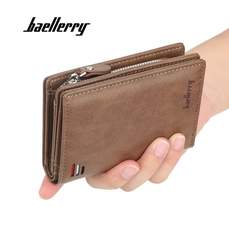 BAELLERRY - BILLETERA HOMBRE CUERO MONEDERO TARJETERO BAELLERRY MARRON - M005