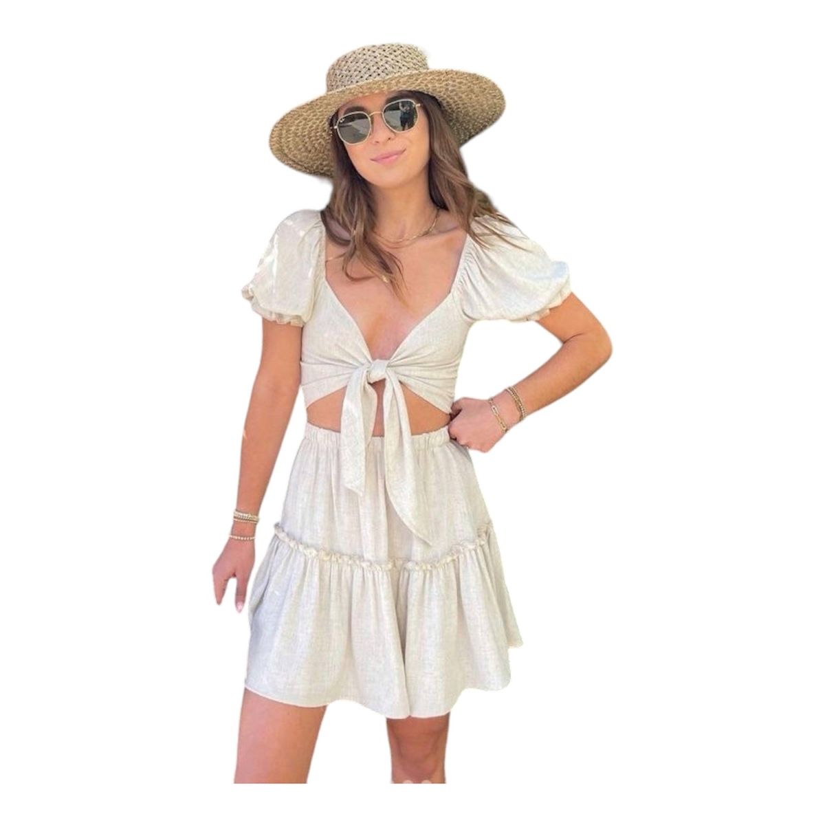 AMA OUTFITTERS - FALDA DE CAPAS FLAVIA