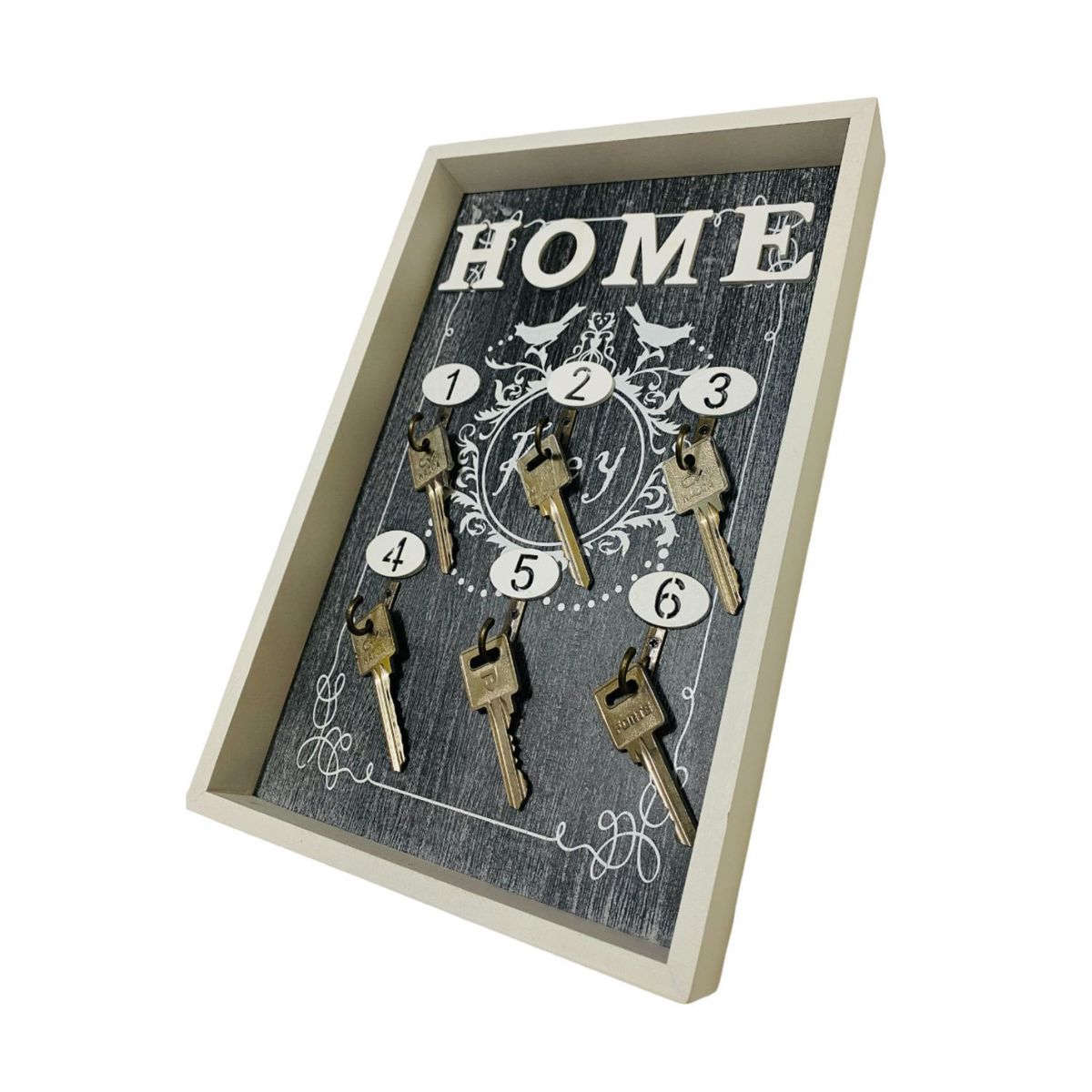 GENERICO - Cuadro Colgador de Llaves Vintage Generico Negro